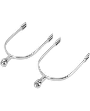 Horse Spurs, Roller Ball Spurs 5.9x3.3x0.6 Inch Stainless Steel, 2PCS Horse